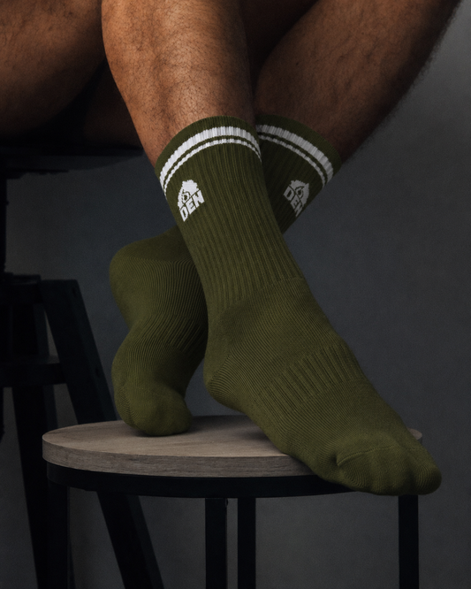 Sports Socks - 1 Pair - Olive
