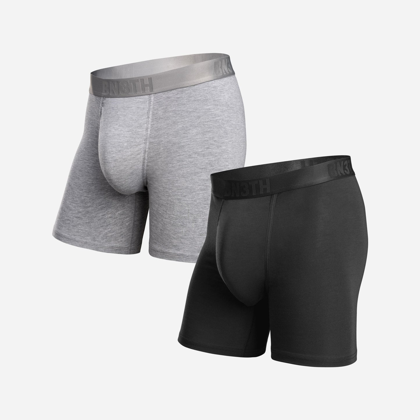 Classic Essentials Boxer Brief : Black/Heather Grey 2 Pack
