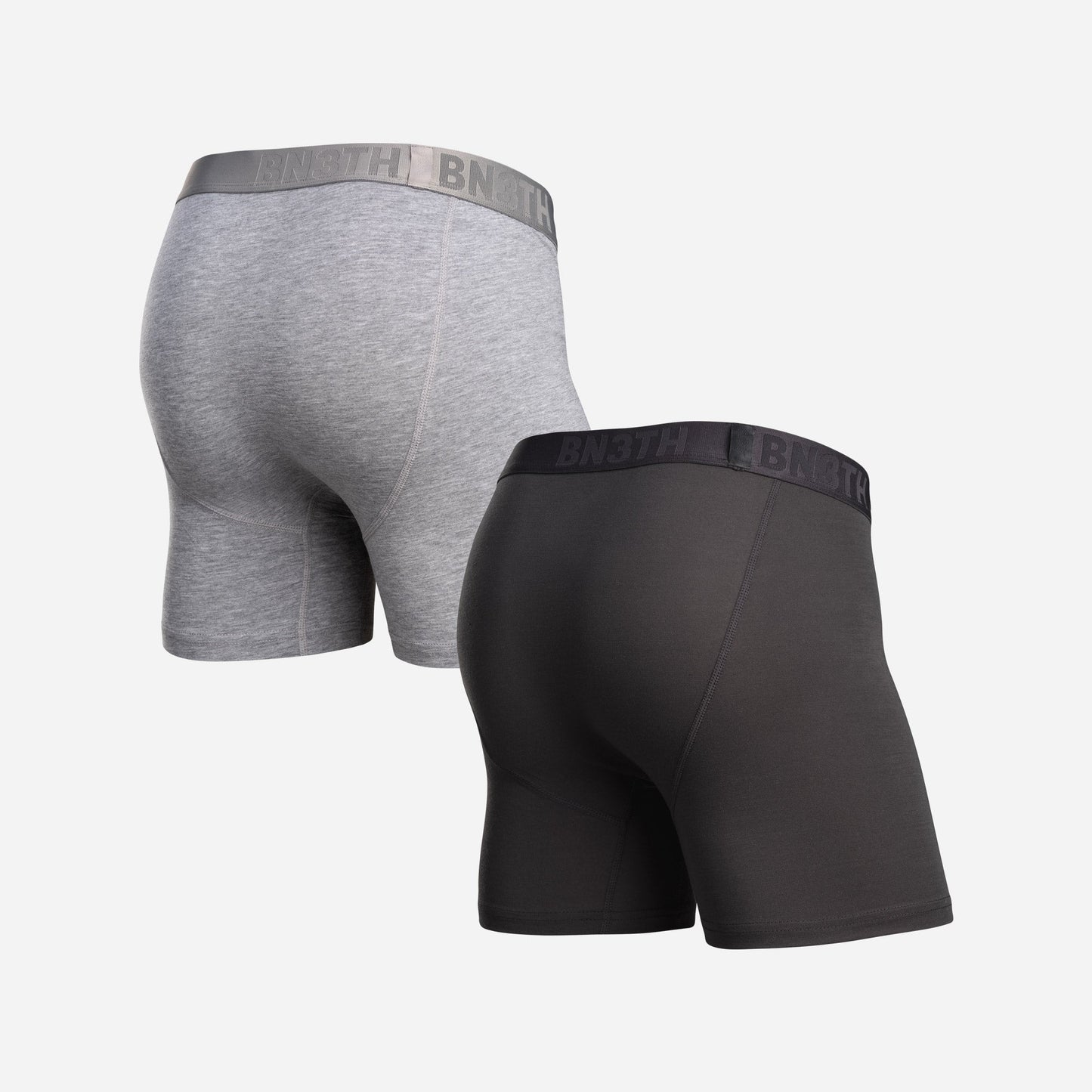 Classic Essentials Boxer Brief : Black/Heather Grey 2 Pack