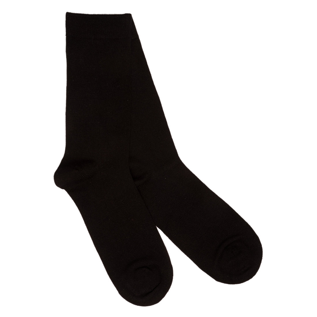 Jet Black Bamboo Socks (Comfort Cuff)