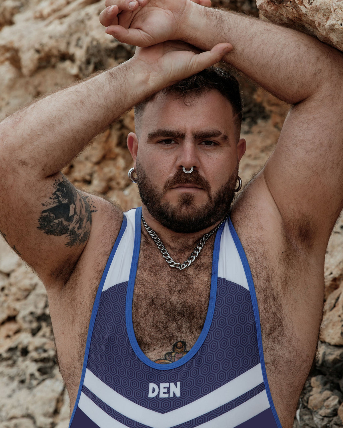 Low-Cut  Singlet - Blue