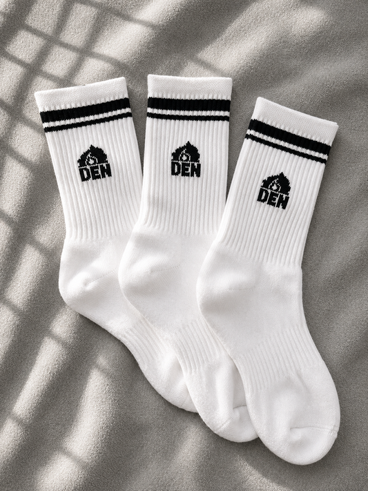 Sports Socks - 3 Pairs - White Multipack